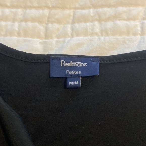 Beautiful black dress top with draped neck - Picture 3 of 4